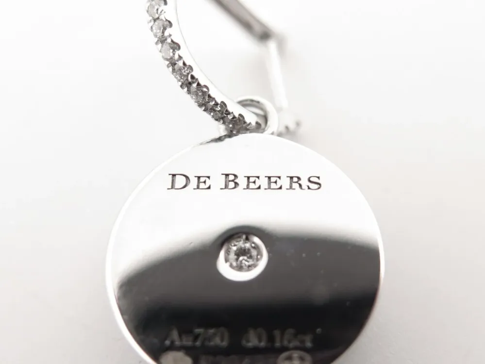 De Beers Lotus Enchanted - Обеци от 18-каратово бяло злато и диаманти