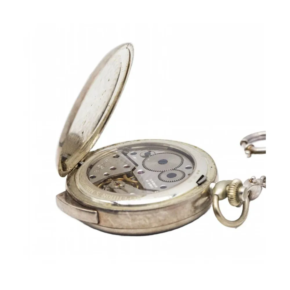 Bell - Винтидж джобен часовник PW1 в Сребро 950