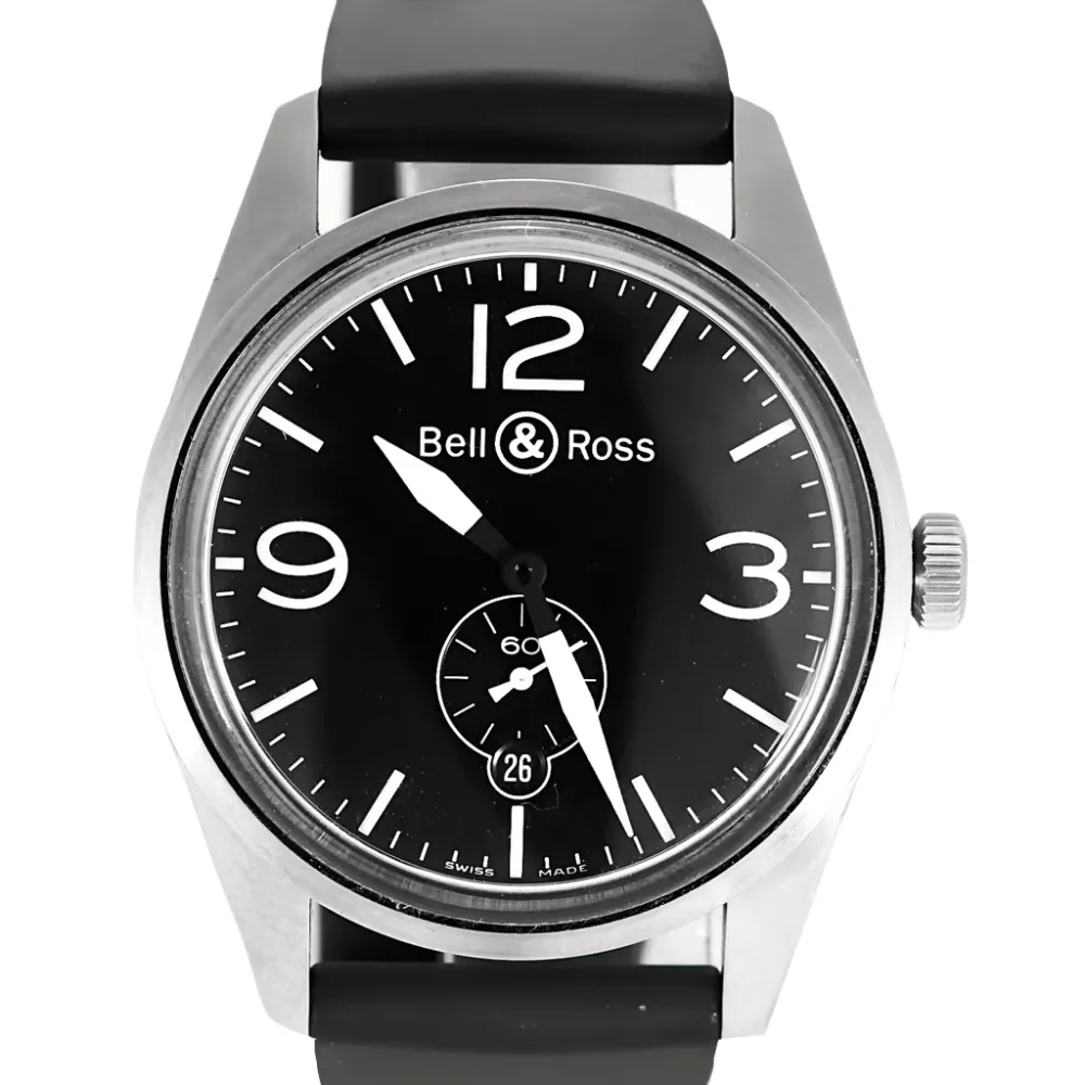 BELL & ROSS - Стоманен часовник с кръгъл корпус и автоматичен механизъм