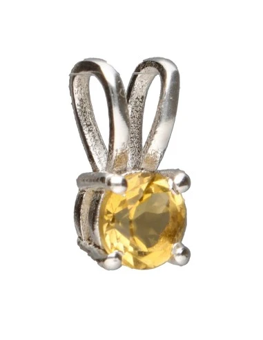 Висулка цитрин 1 см, камък на ноември, birthstone