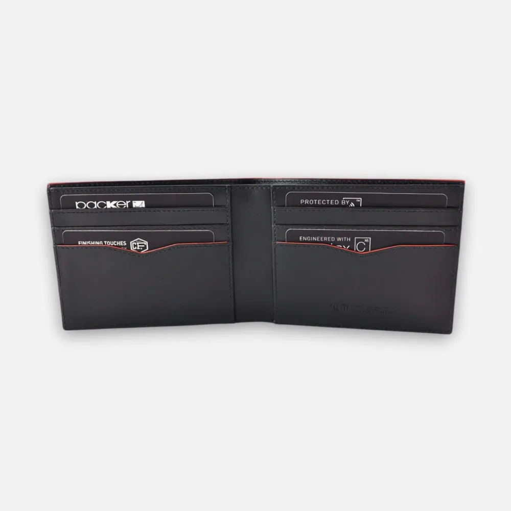 BladeX Slim – Тънък мъжки Портфейл, RFID (Red Edge)