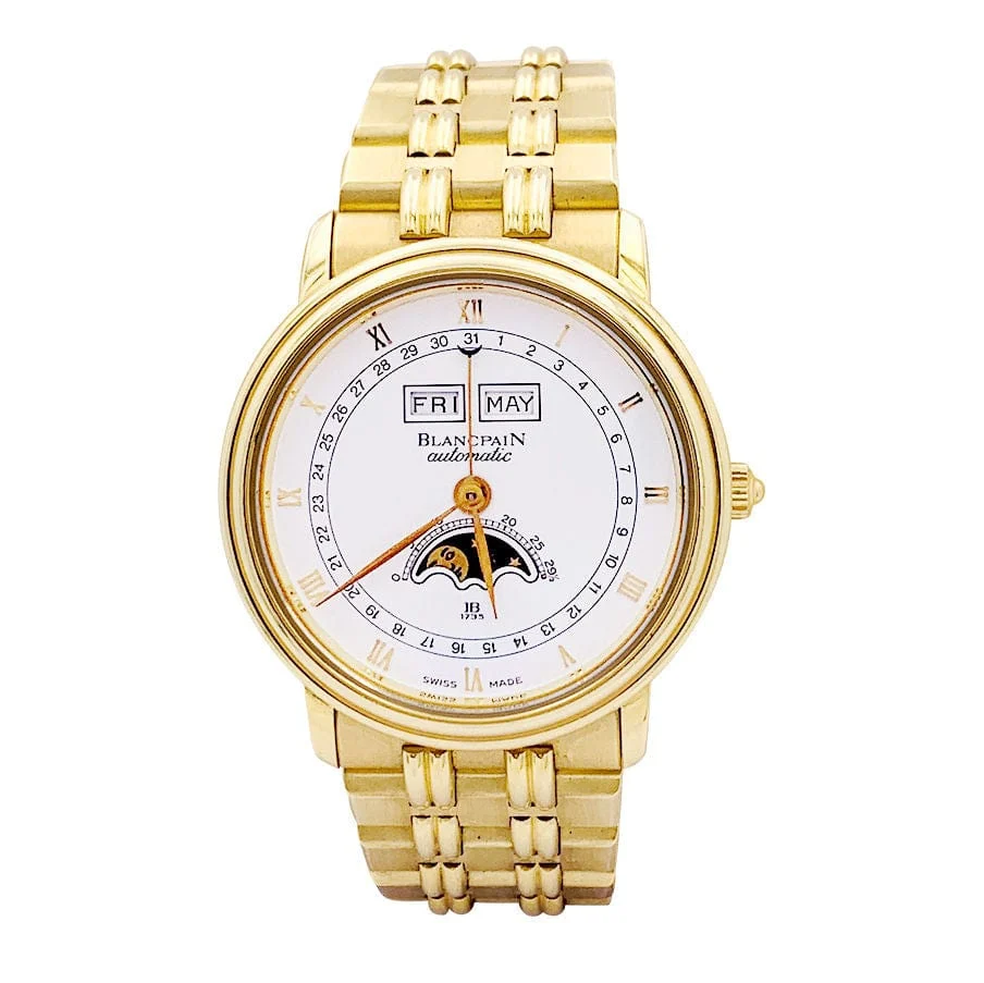 Часовник от жълто злато Blancpain "Villeret Moonphase".