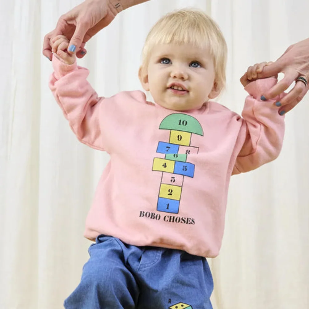Bobo Choses Детски суитшърт Hopscotch Pink