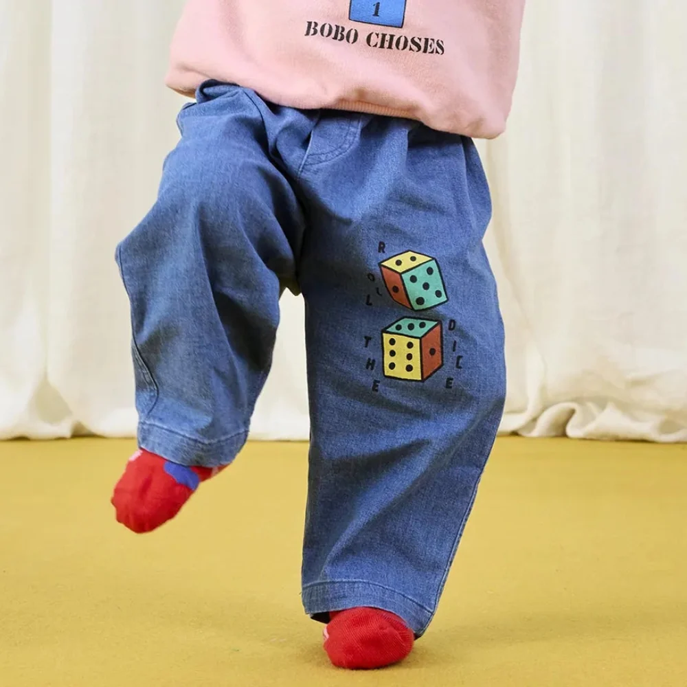 Bobo Choses Детски панталони Roll Dice тъмносин
