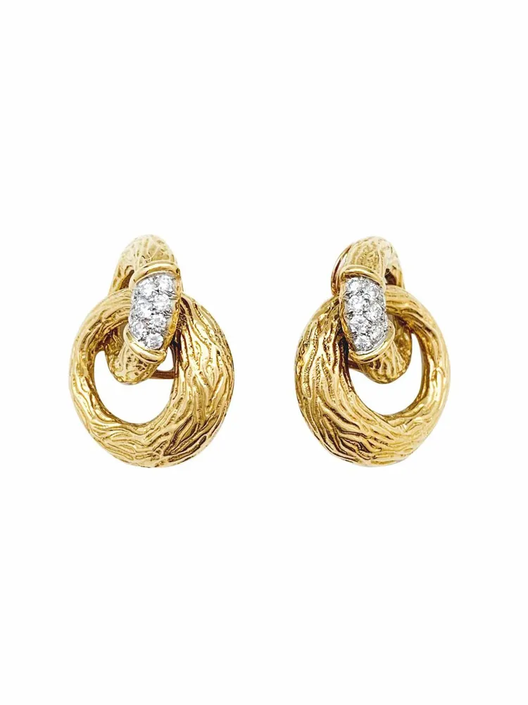Обеци Boucheron в жълто злато и диаманти.