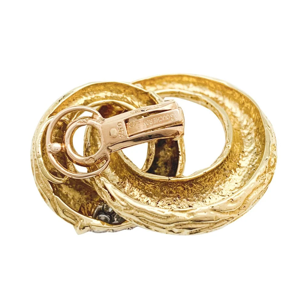 Обеци Boucheron в жълто злато и диаманти.