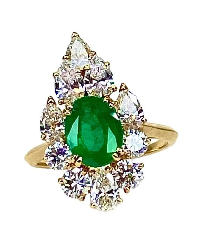 Пръстен Boucheron Изумрудени диаманти
