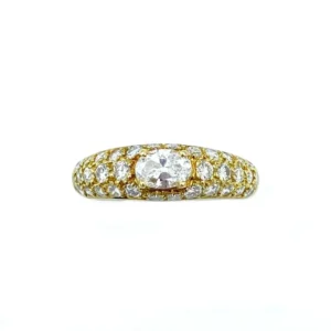 Boucheron. Винтидж пръстен от жълто злато и диамант