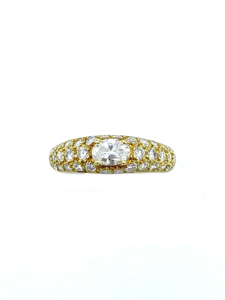 Boucheron. Винтидж пръстен от жълто злато и диамант