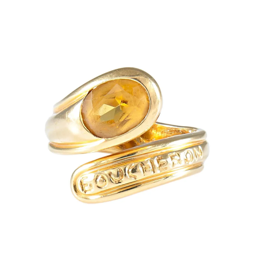 Boucheron пръстен със змия с цитрин
