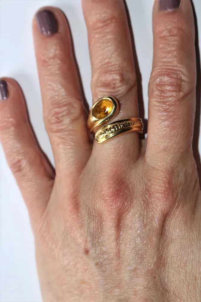 Boucheron пръстен със змия с цитрин
