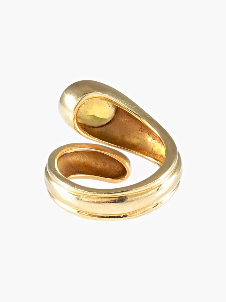 Boucheron пръстен със змия с цитрин
