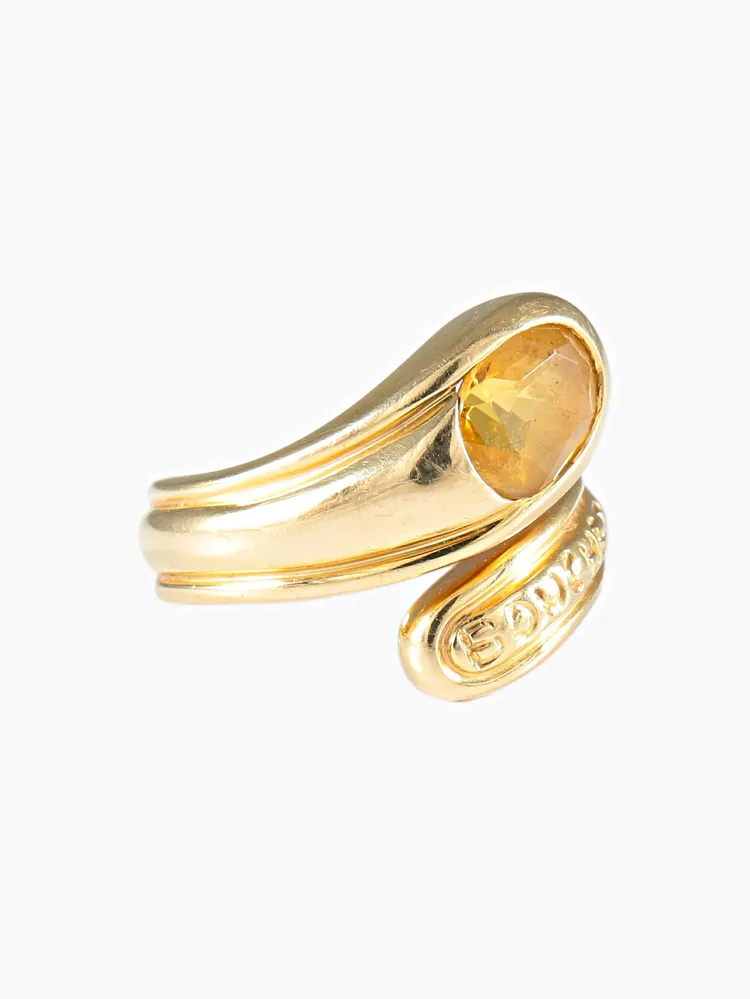 Boucheron пръстен със змия с цитрин