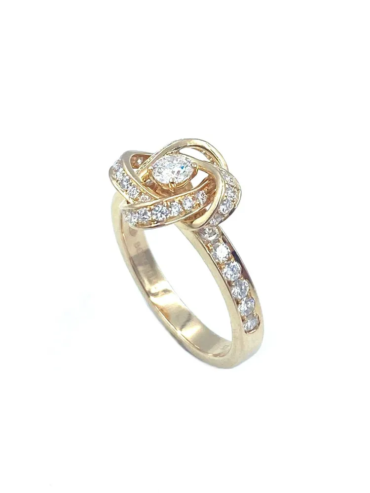 Пръстен Boucheron Божур Розово злато и диаманти