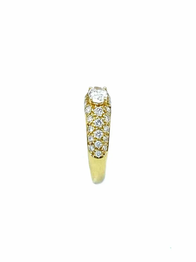 Boucheron. Винтидж пръстен от жълто злато и диамант