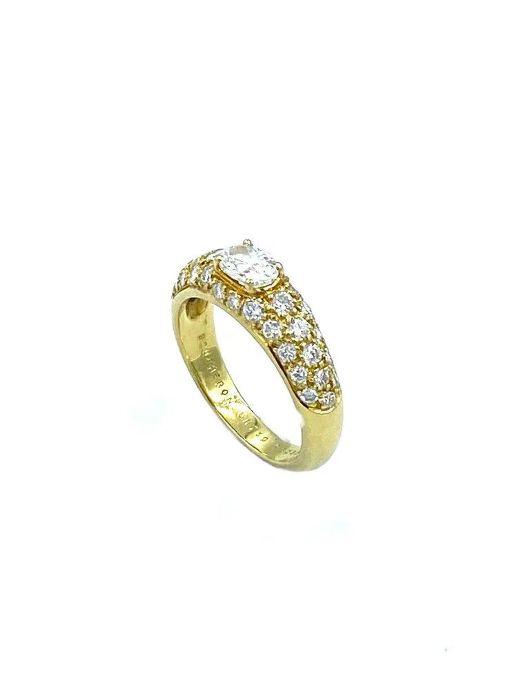 Boucheron. Винтидж пръстен от жълто злато и диамант
