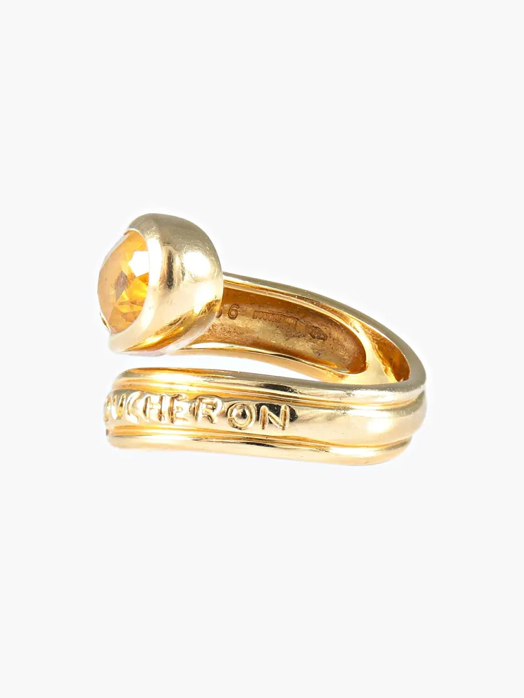 Boucheron пръстен със змия с цитрин