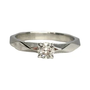 Boucheron - Пръстен Солитер от Платина 950 и диамант 0,30 ct
