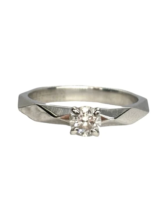 Boucheron - Пръстен Солитер от Платина 950 и диамант 0,30 ct