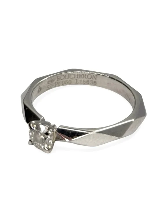 Boucheron - Пръстен Солитер от Платина 950 и диамант 0,30 ct