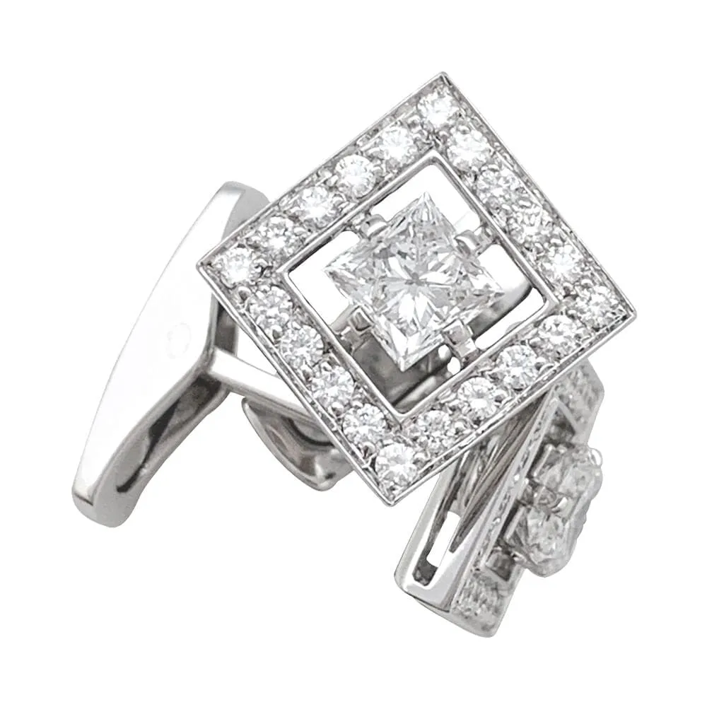 Ръкавели Boucheron, "Ava“, бяло злато и диаманти.