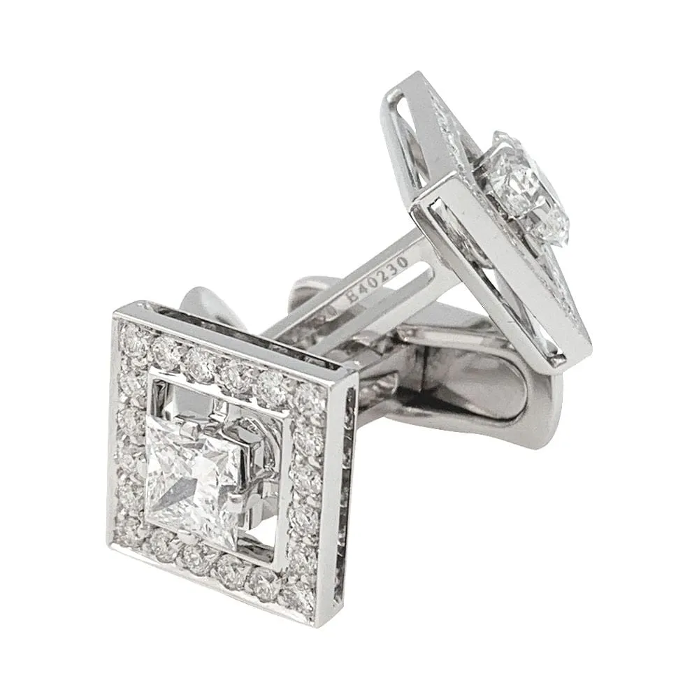 Ръкавели Boucheron, "Ava“, бяло злато и диаманти.