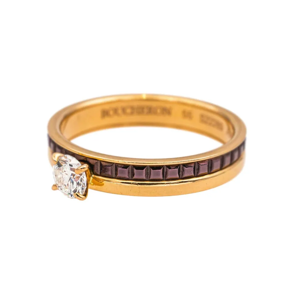 Boucheron Пръстен Солитер Quatre Розово злато, Жълто злато Диамант