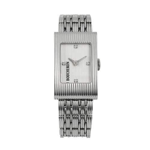 Boucheron Reflet - Правоъгълен часовник от стомана и диаманти