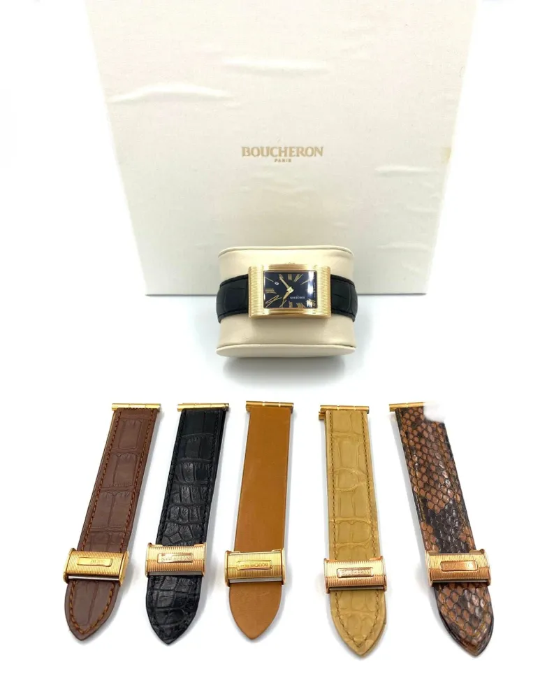 Boucheron. Голям часовник от розово злато Reflet