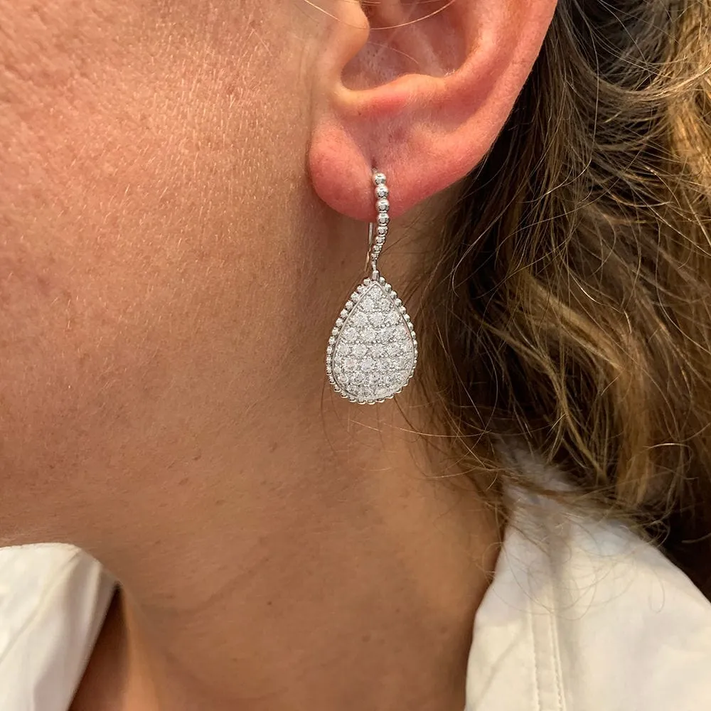 Обеци Boucheron "Serpent Bohème" в бяло злато, диаманти.