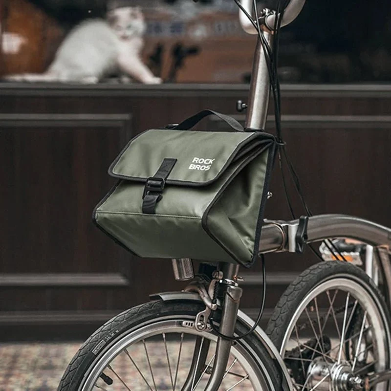 Предна чанта за велосипед Brompton с алуминиево покритие - Тъмнозелен