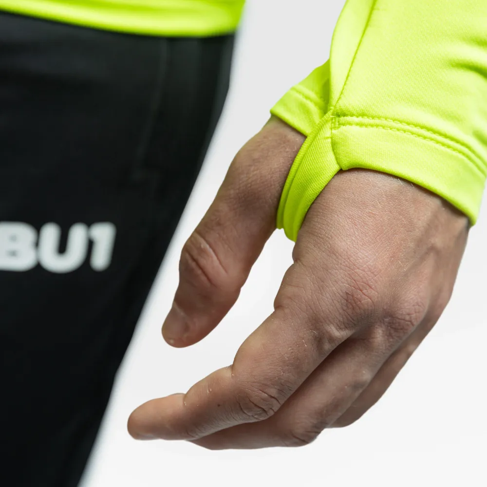 BU1 спортен суичър 22 неоново жълт