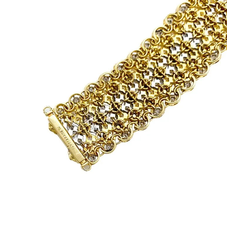 Гривна Buccellati, две златни и диаманти.