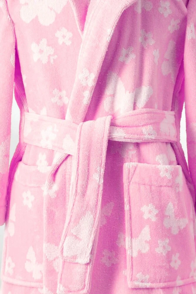 Детски халат за баня «Butterfly Pink» възраст - памук, 1-2г.