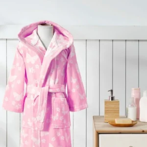 Детски халат за баня «Butterfly Pink» възраст - памук, 1-2г.