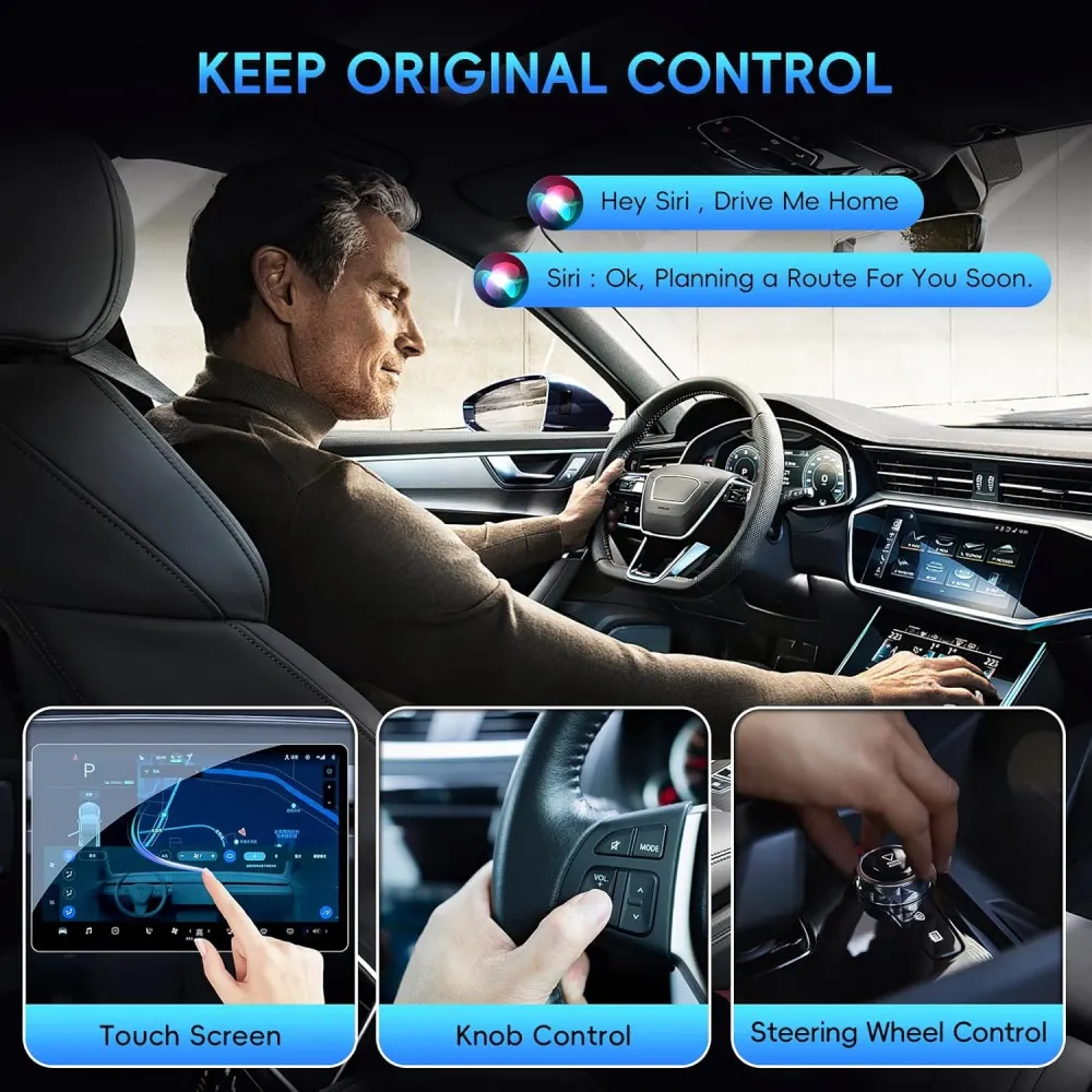 2 в 1 Безжичен адаптер за CarPlay и Android Auto – Лесна безжична връзка в колата