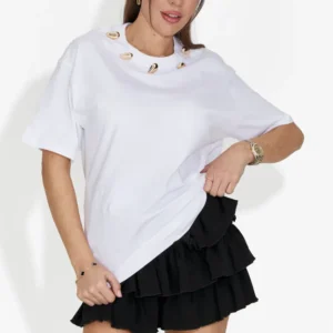 Casual бяла дамска тениска Cristelia Bogas