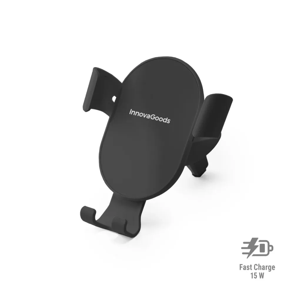 Стойка за Телефон за Бързо Безжично Зареждане за Кола Chakar InnovaGoods Черен 15 W (След ремонт B)