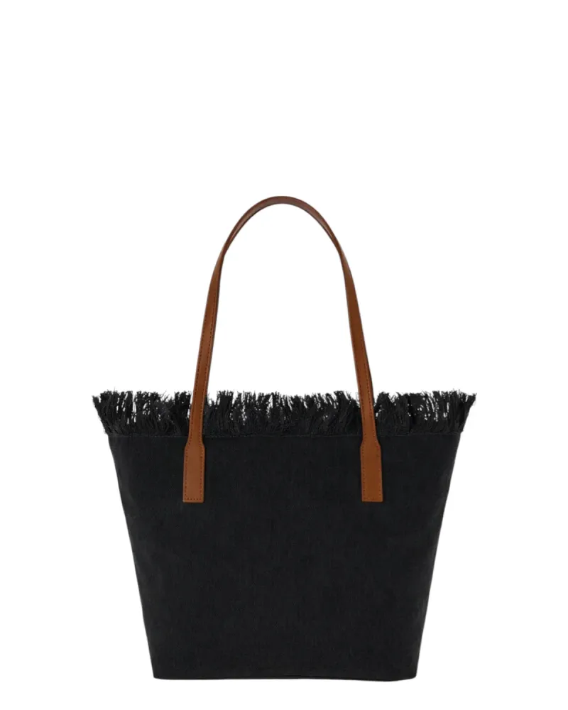City Medium Canvas Bag Fringes
