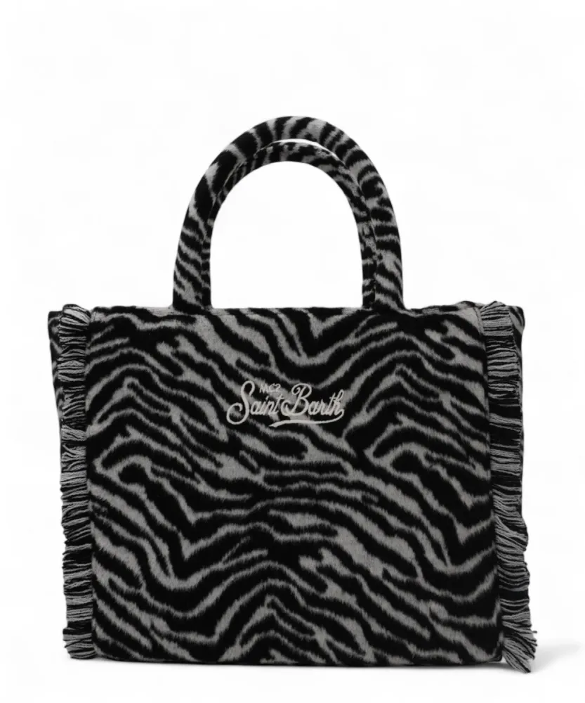 Colette Striped Felt – wool blend handbag shoulder strap
