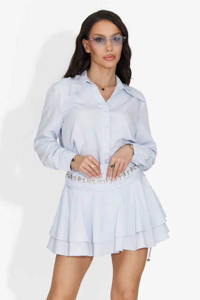 Compleu dama cu fusta bleu Breath Bogas