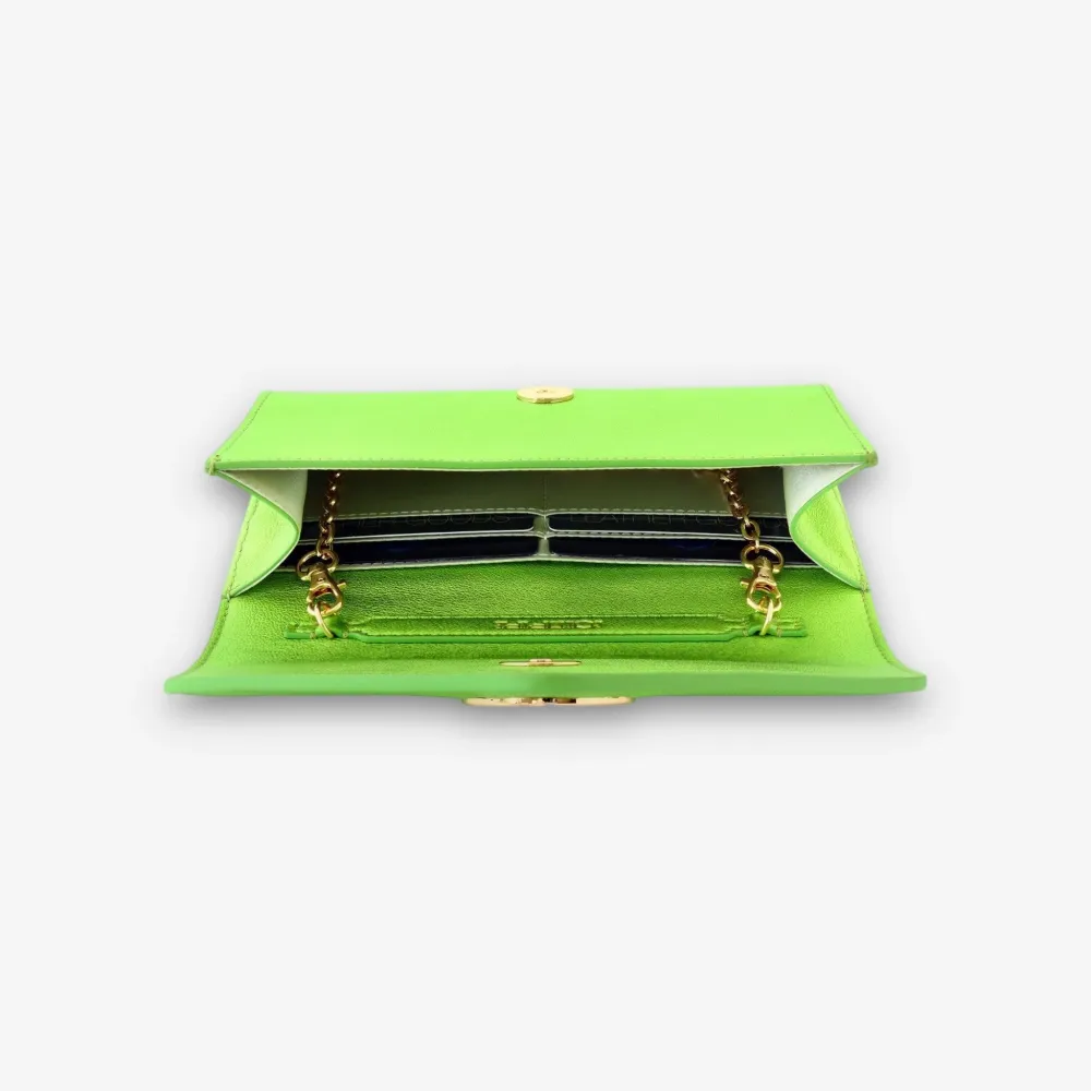 Малка дамска чанта - crossbody - естествена кожа - Auriga Fresh Green | COLDFIRE