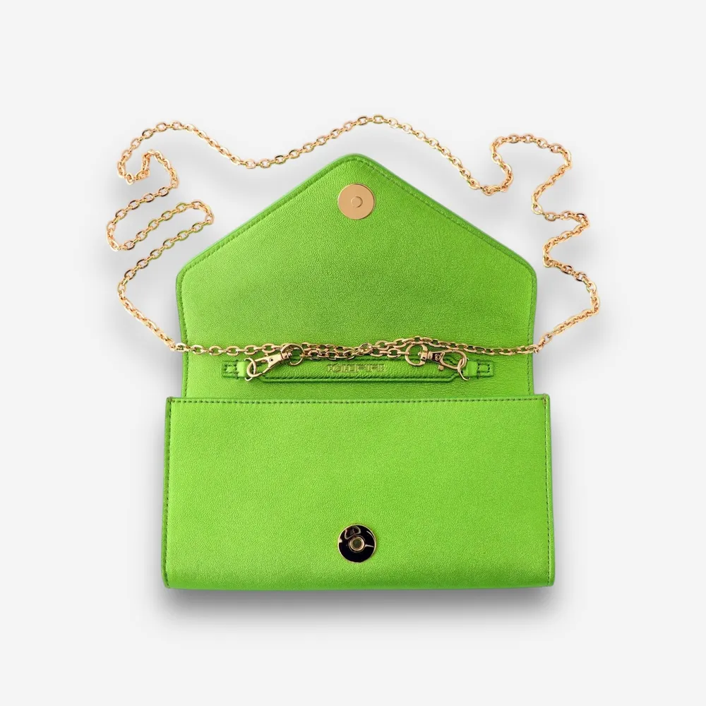 Малка дамска чанта - crossbody - естествена кожа - Auriga Fresh Green | COLDFIRE