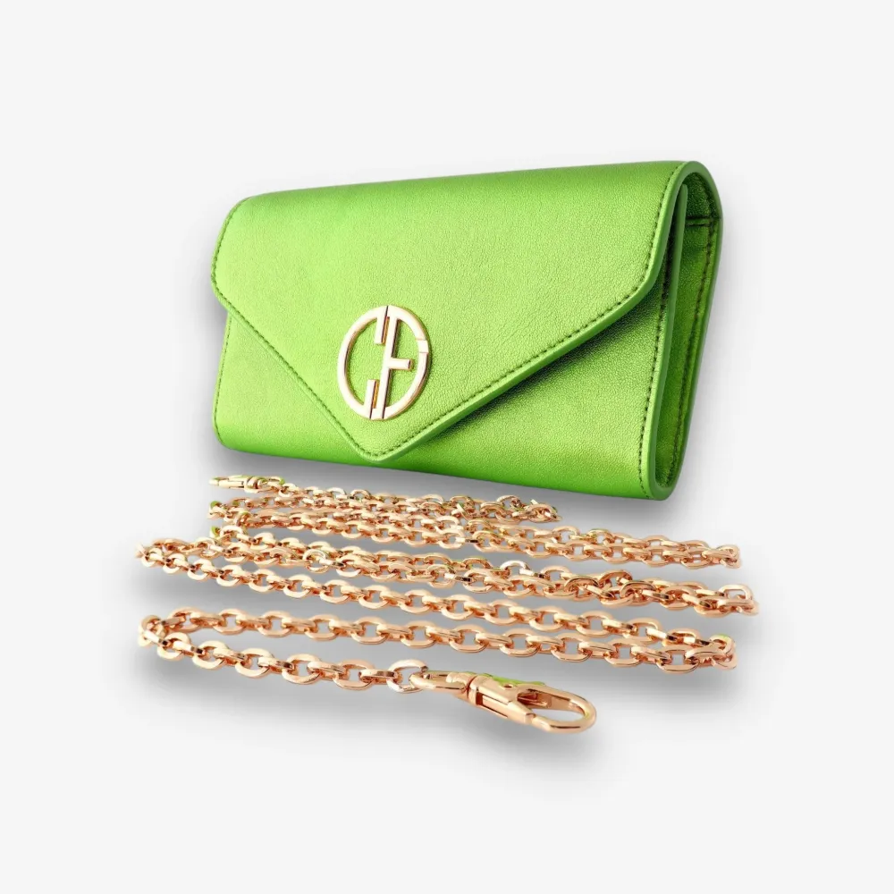 Малка дамска чанта - crossbody - естествена кожа - Auriga Fresh Green | COLDFIRE