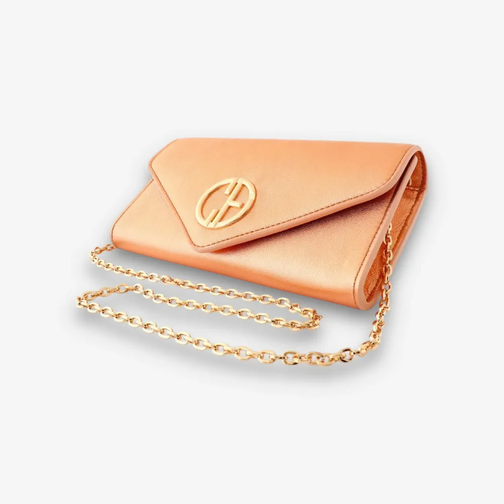 Малка дамска чанта - crossbody - естествена кожа - Corona Gold | COLDFIRE