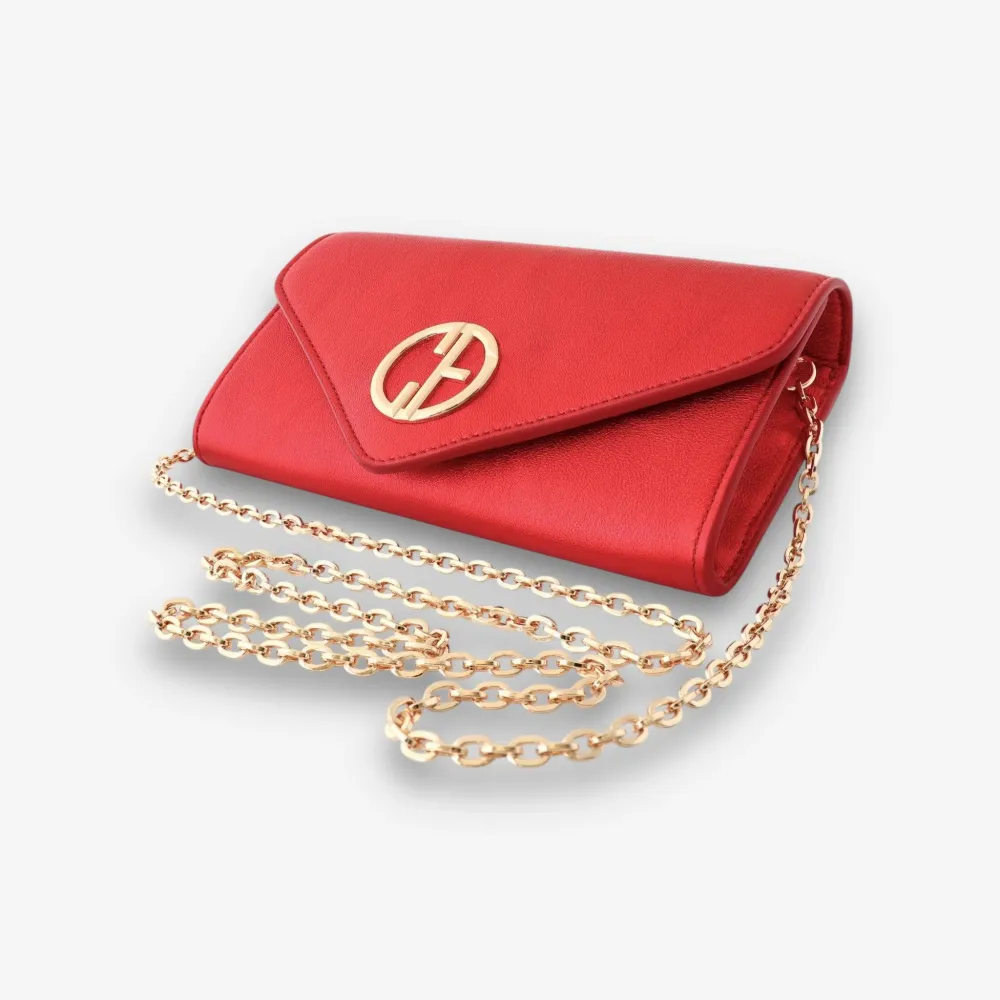 Малка дамска чанта - crossbody - естествена кожа - Egeria Red | COLDFIRE