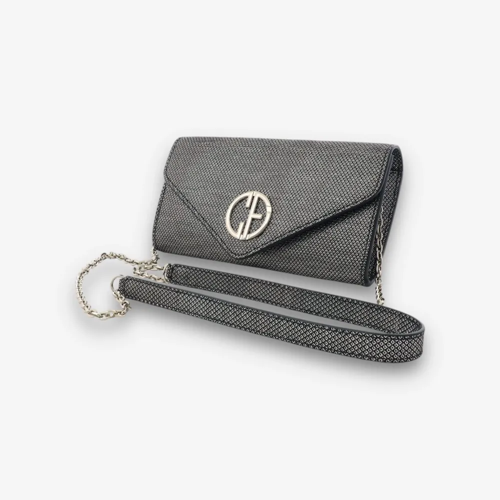 Малка дамска чанта - crossbody - кожа Graphite - Silver | COLDFIRE
