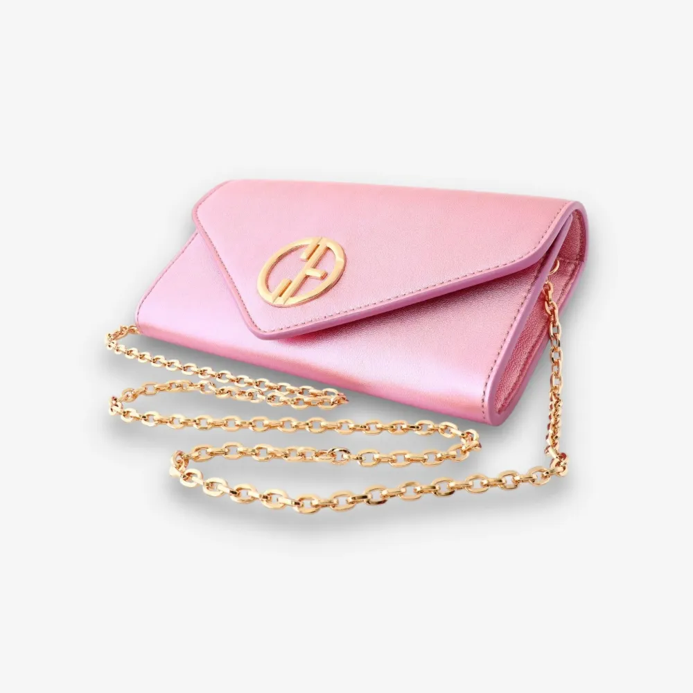 Малка дамска чанта - crossbody - естествена кожа - Malin Pale Pink | COLDFIRE