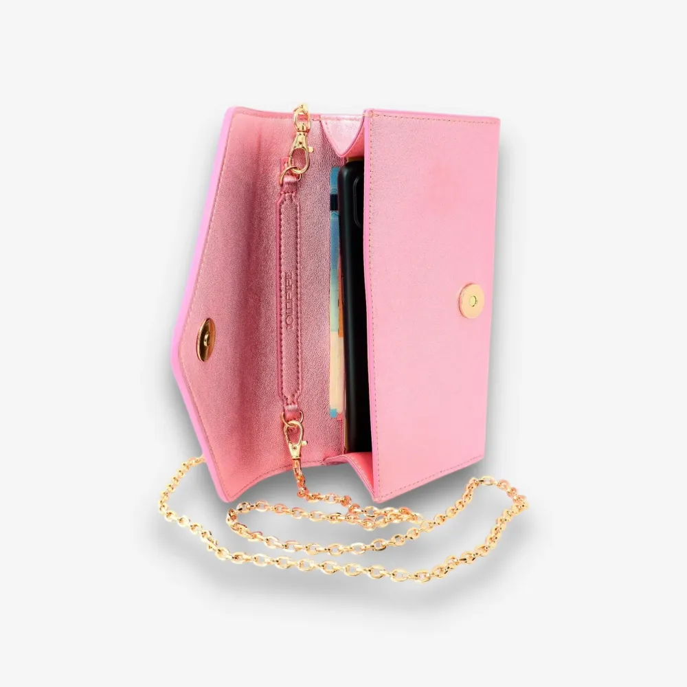 Малка дамска чанта - crossbody - естествена кожа - Malin Pale Pink | COLDFIRE