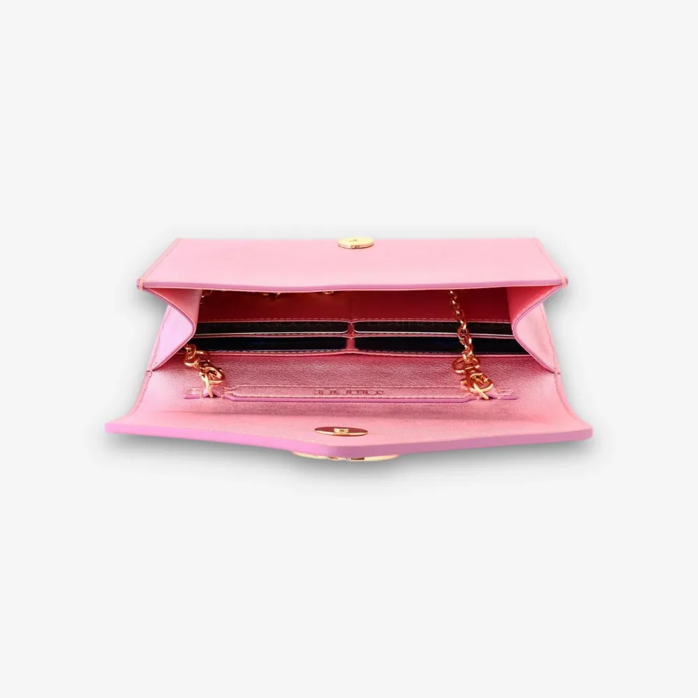 Малка дамска чанта - crossbody - естествена кожа - Malin Pale Pink | COLDFIRE